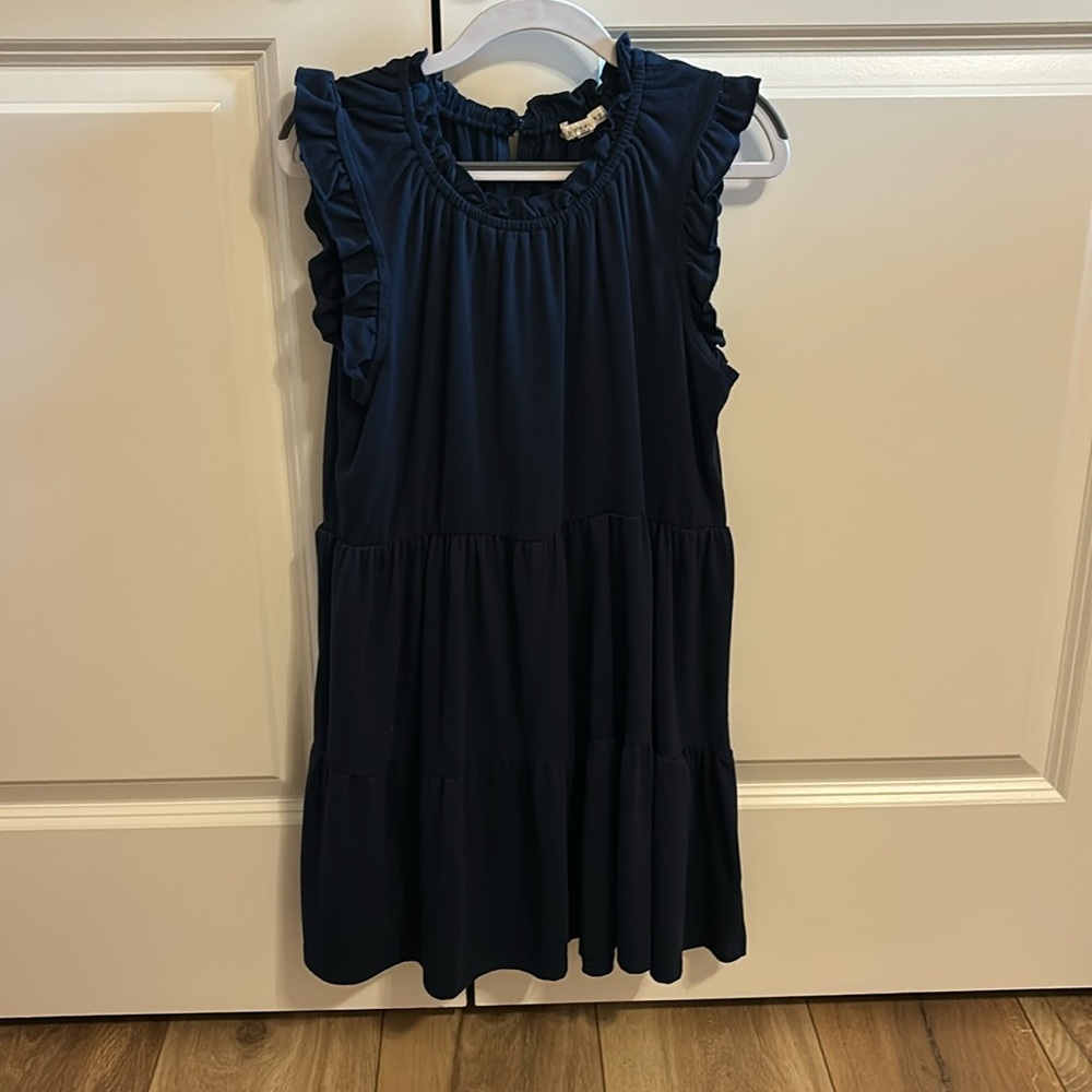 Navy blue baby doll dress